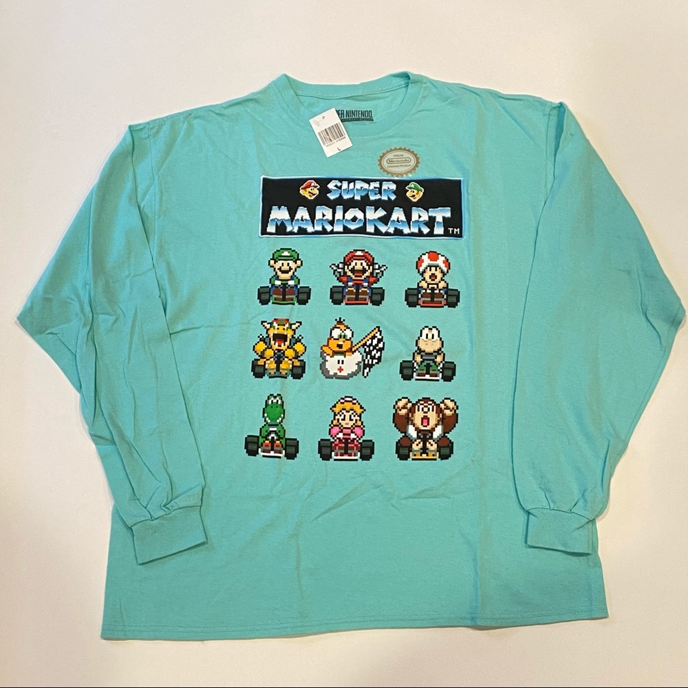 Nintendo Super MarioKart Long Sleeve Tee Large